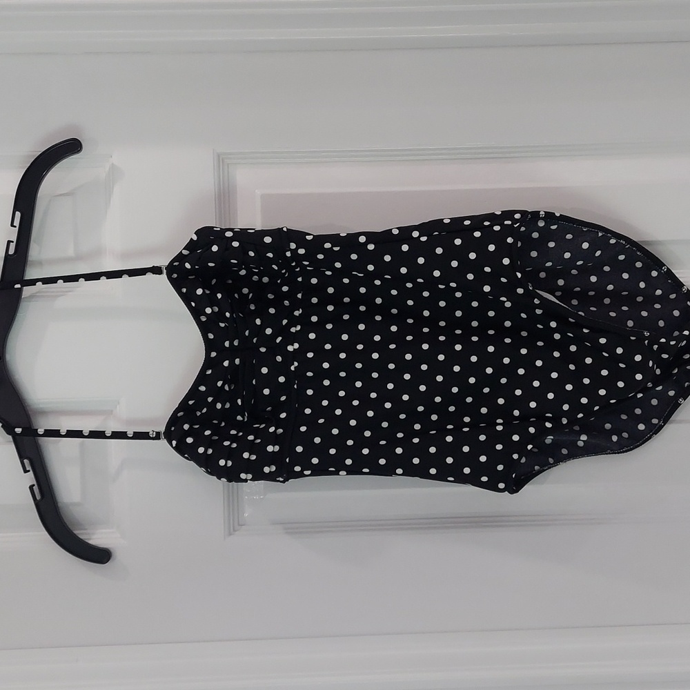 Vintage Polka Dot One Piece Swimsuit